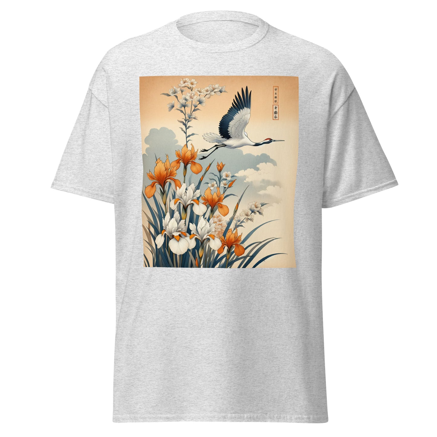 Crane & Irises Japanese Art