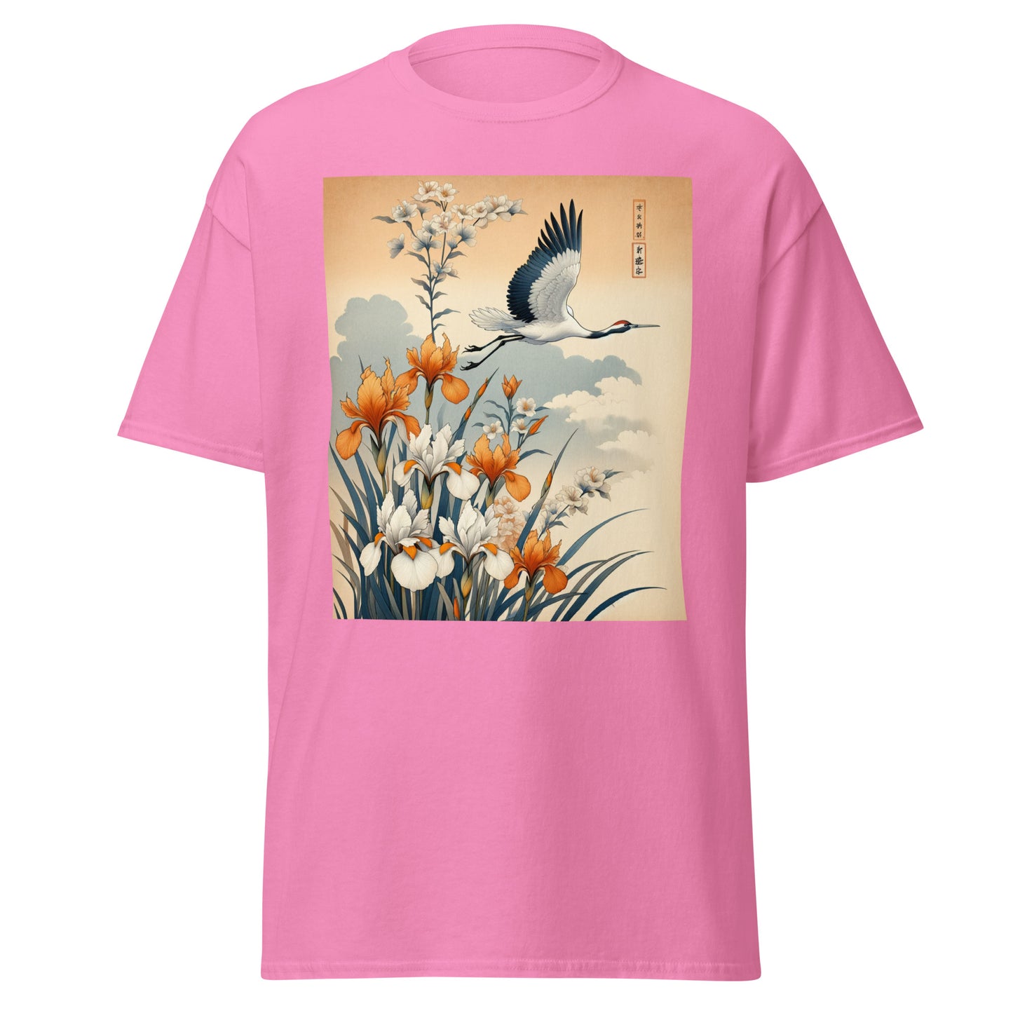 Crane & Irises Japanese Art