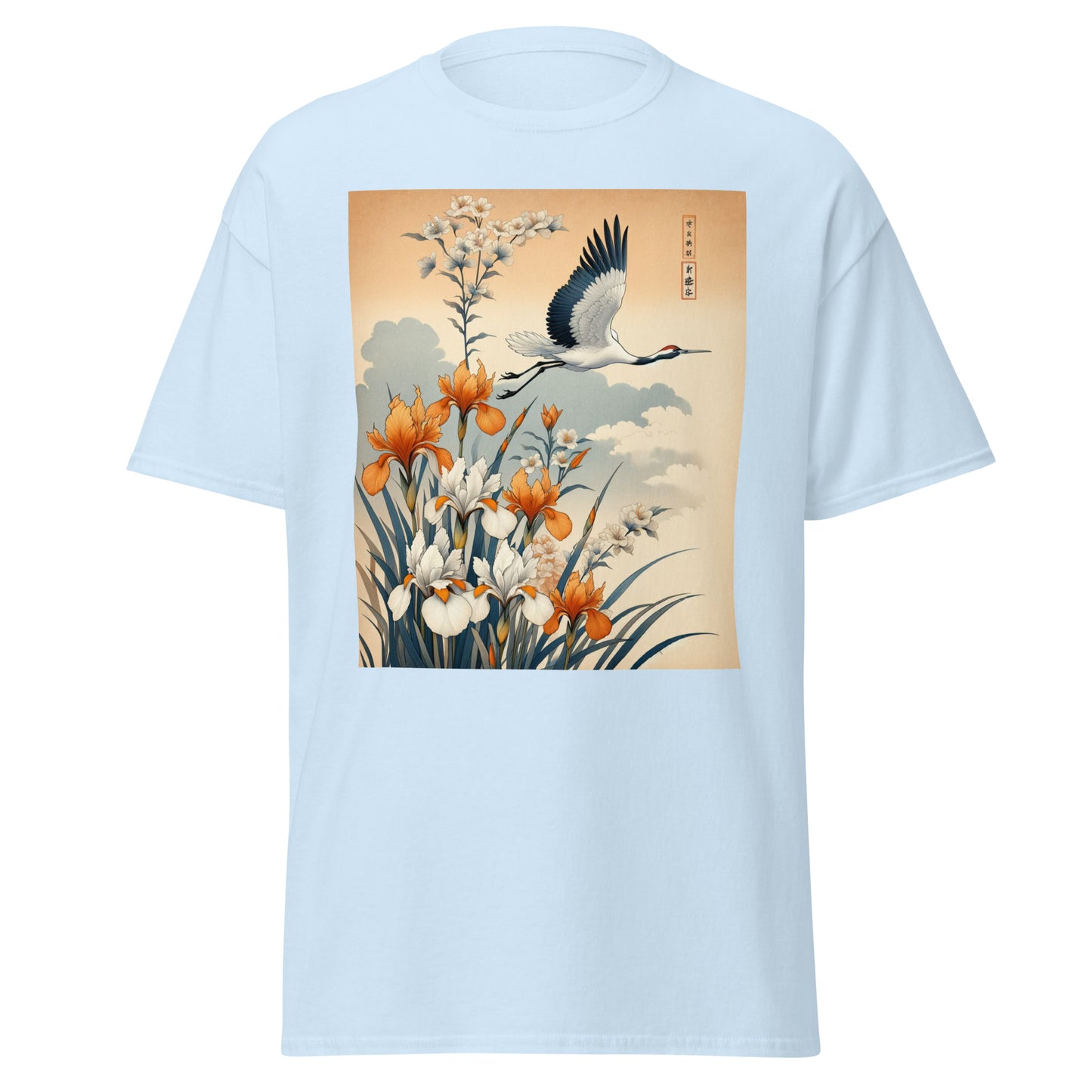 Crane & Irises Japanese Art