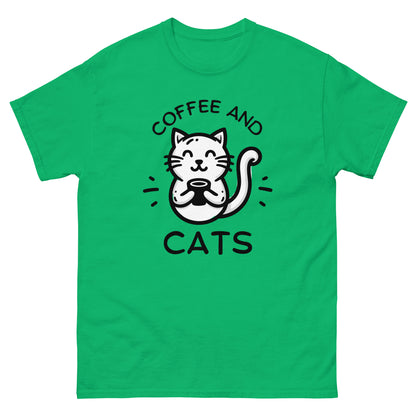 Irish Green Coffee & Cats T-Shirt, front view