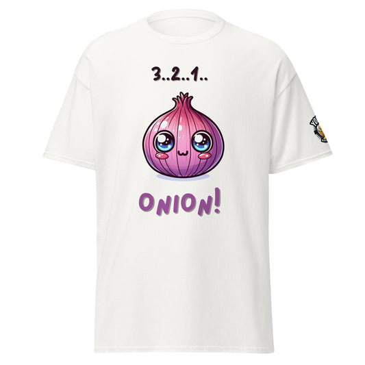 White 3..2..1.. Onion! T-Shirt, front view