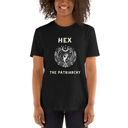 Black Hex the Patriarchy T-shirt, front view