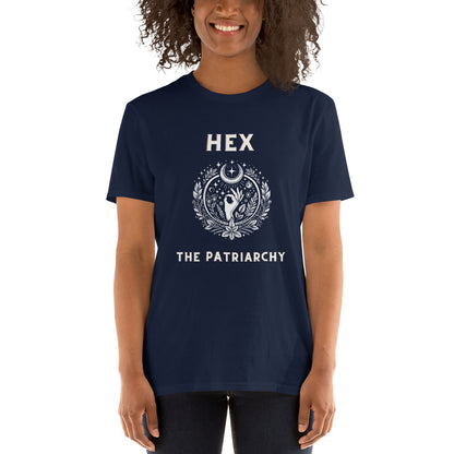Navy Hex the Patriarchy T-shirt, front view