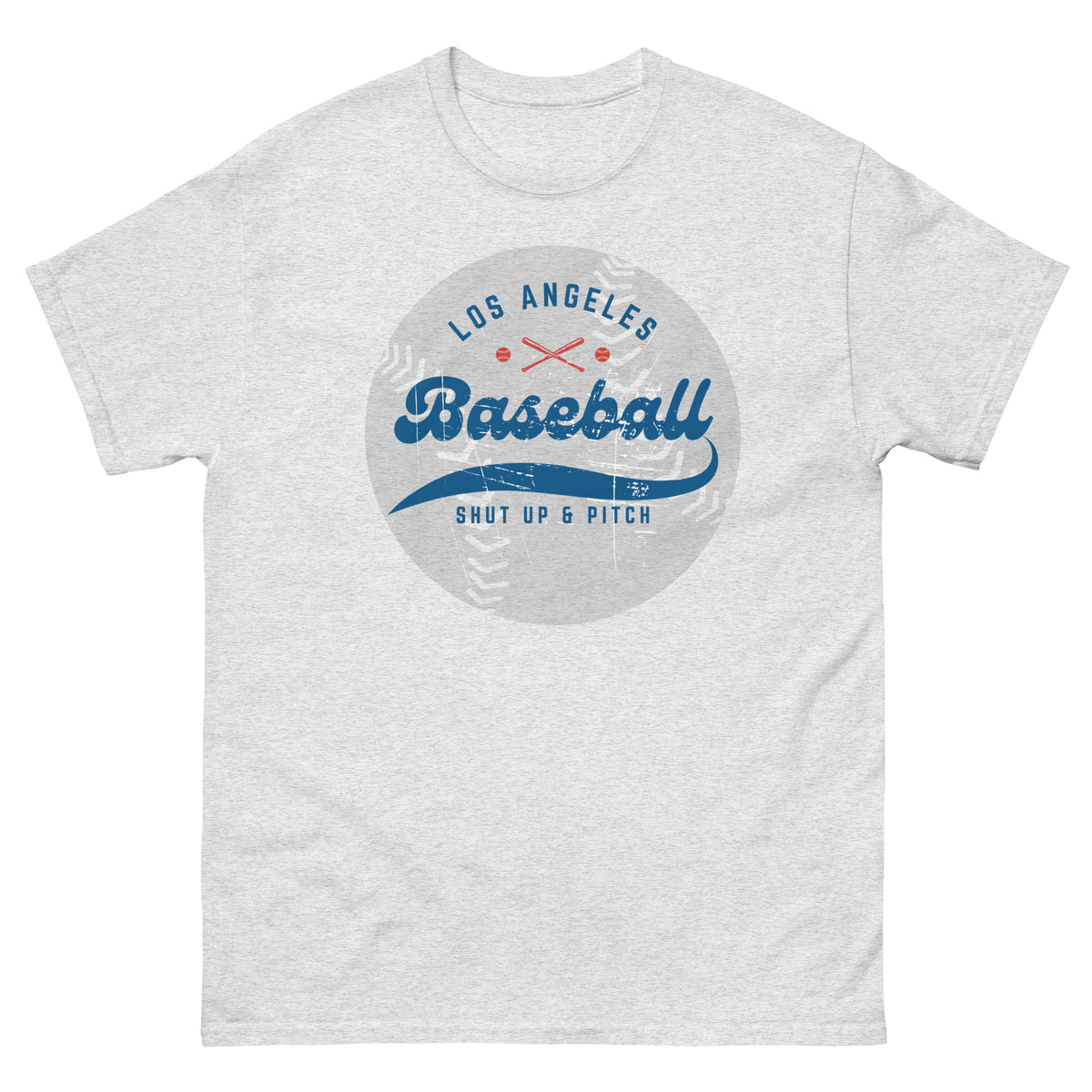 Ash Vintage Style Baseball T-Shirt, front view