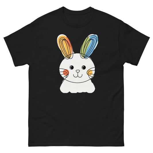 Black Scribbles - Rabbit T-shirt, front view