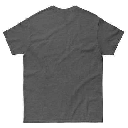 Back view of the dark heather 8-Bit Solar System T-Shirt