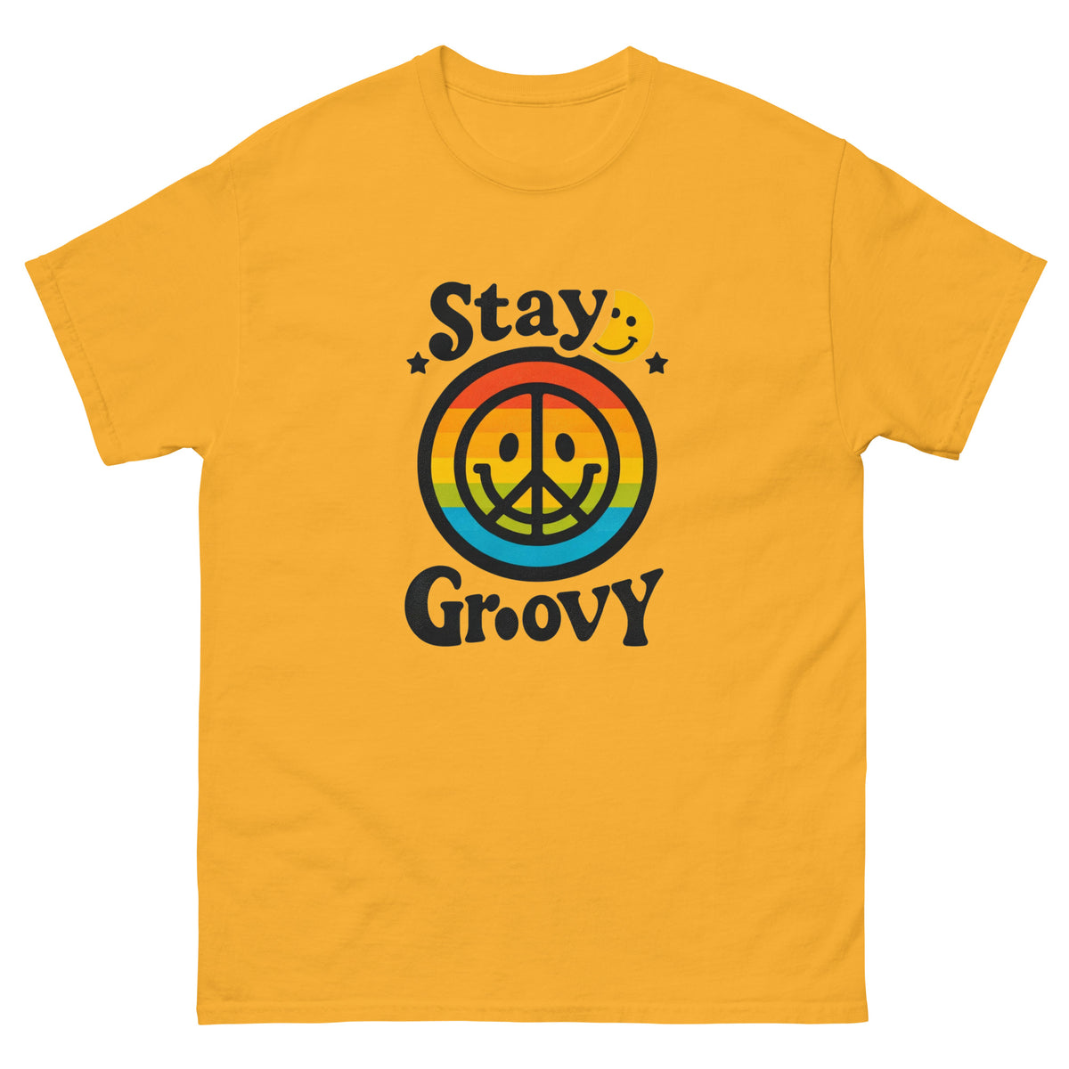 Gold 70s - Stay Groovy T-Shirt, front view
