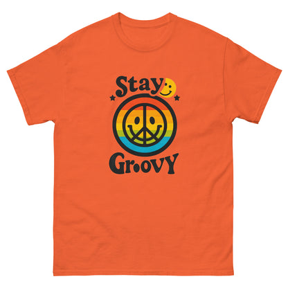 Orange 70s - Stay Groovy T-Shirt, front view